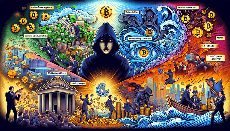 “Crypto’s Drama Unveiled: Debanking Battles, Political Intrigue, and Volatile Markets”
